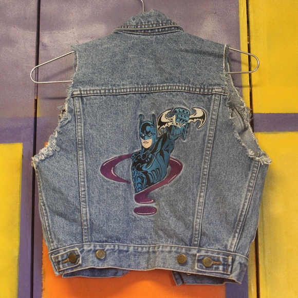 Vintage Batman DC Comics Denim Vest - Picture 1 of 5